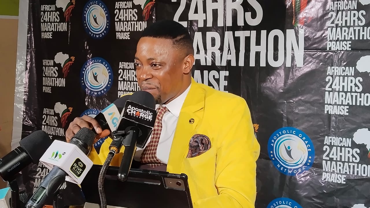 The convener of the African 24‑Hour Marathon Praise, Apostle (Dr.) Lawrence Bamilaw