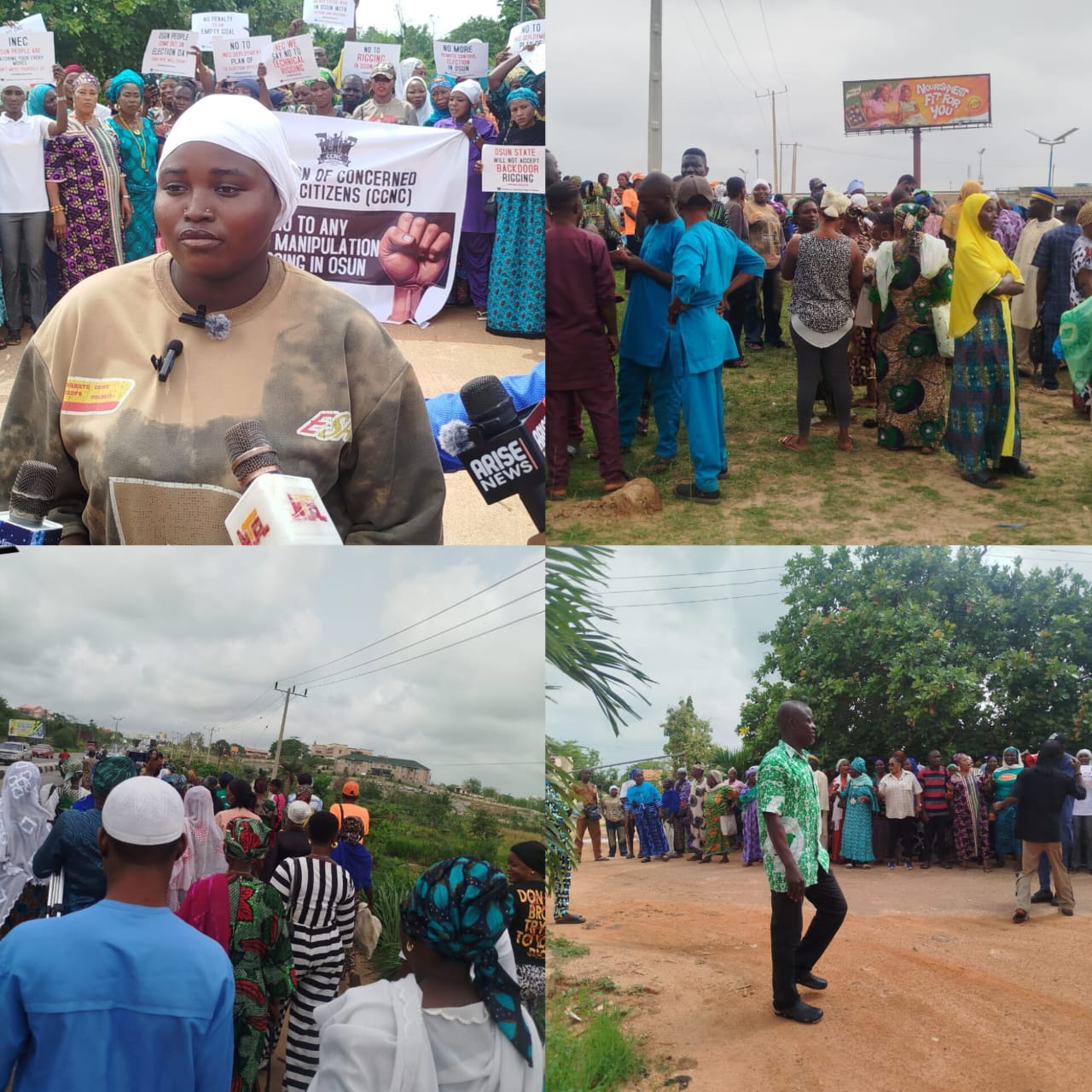 Osun Residents Protest at INEC Office, Demand Free and Credible Governorship Election