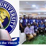 The General Overseer, Redeemed Christian Church of God, Pastor E.A. Adeboye and management staff of Redeemer’s University during a courtesy visit to his office at the Redemption Camp, Ogun State.